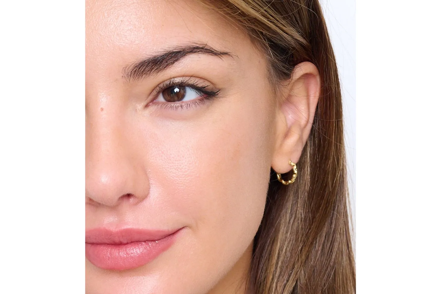 Sabrina Gold Sterling Silver Hoop Earrings