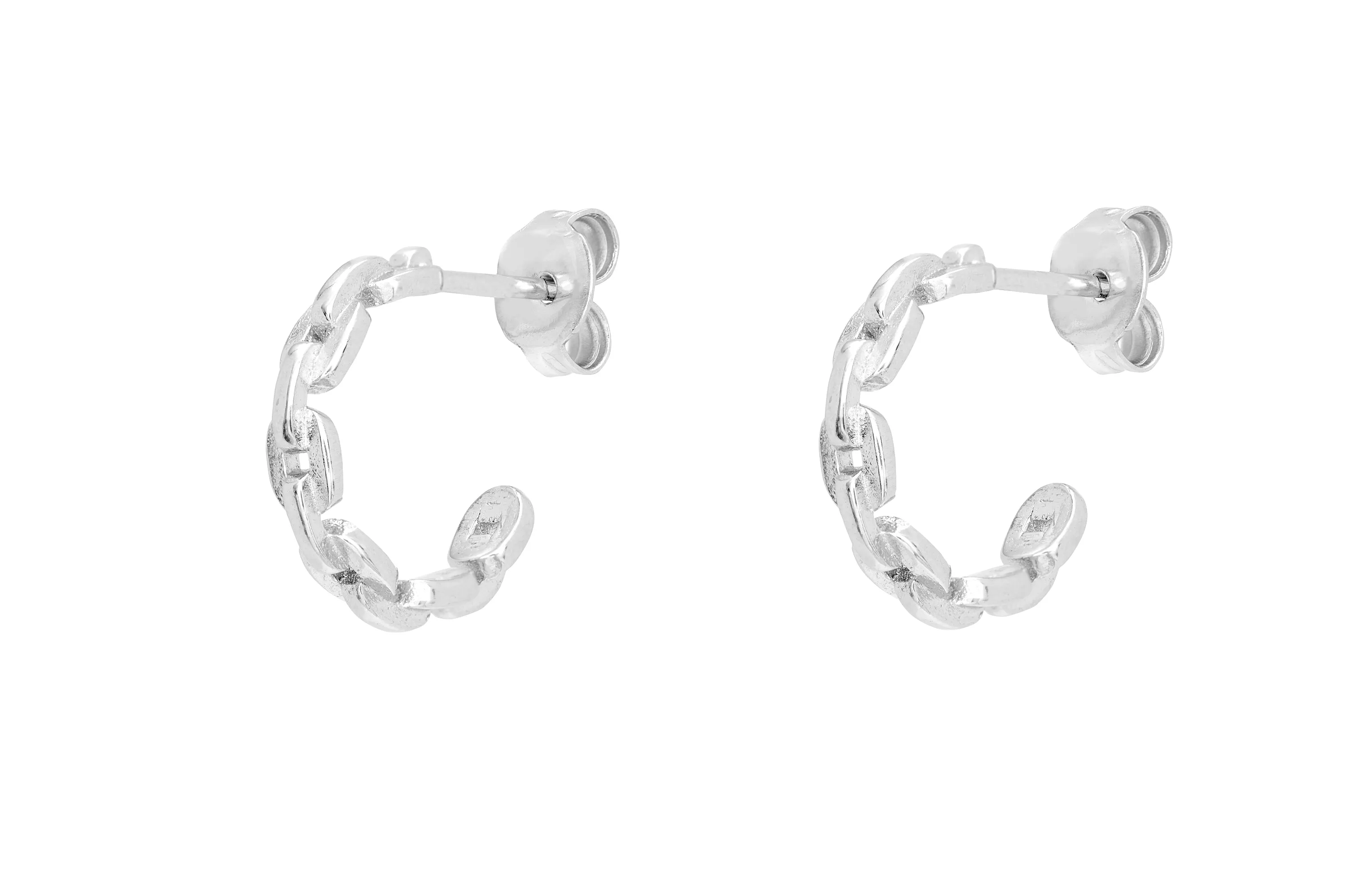 Sabrina Gold Sterling Silver Hoop Earrings