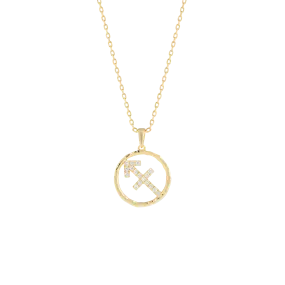 Sagittarius medallion pendant necklace
