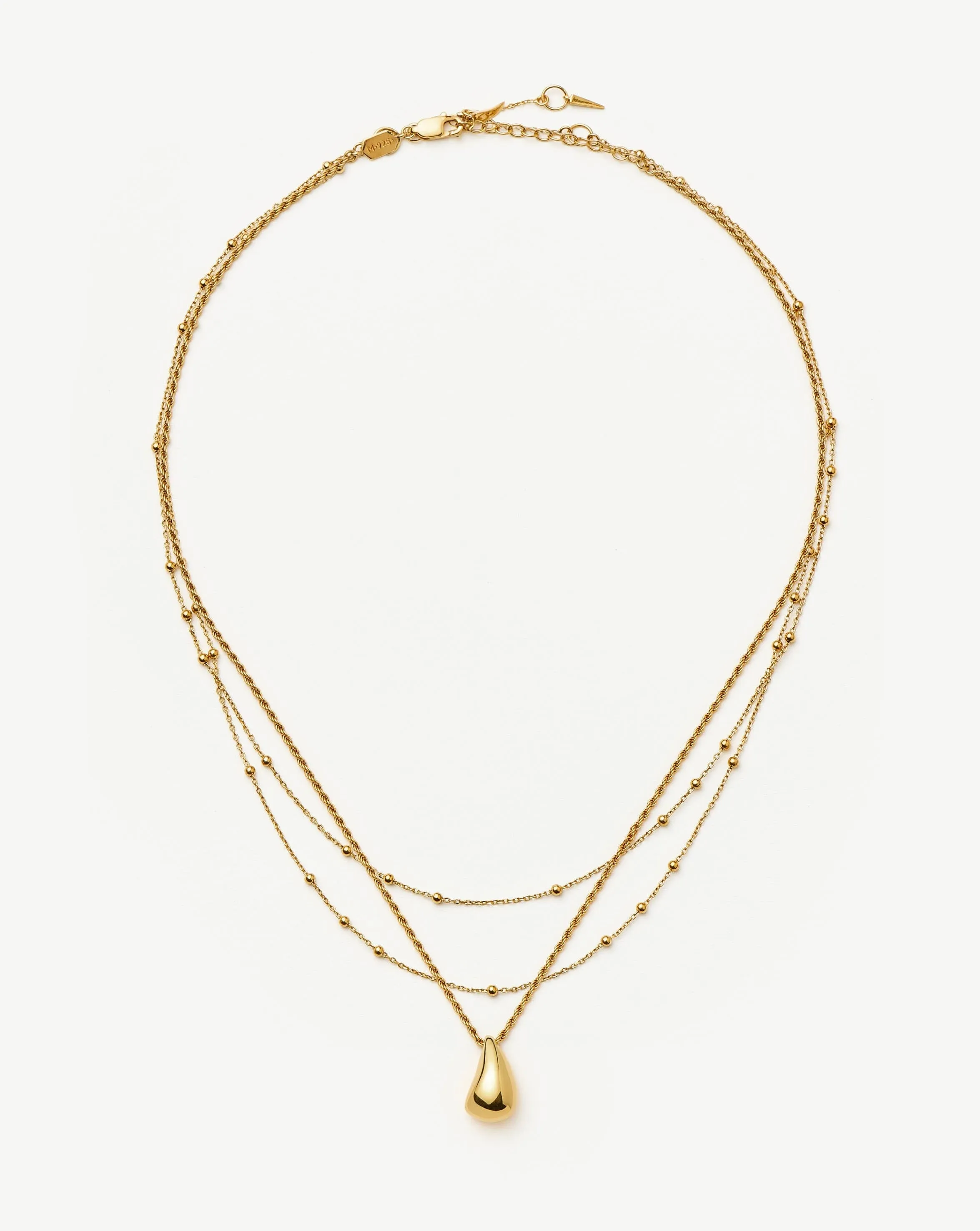 Savi Droplet Pendant & Double Necklace Set | 18k Gold Vermeil
