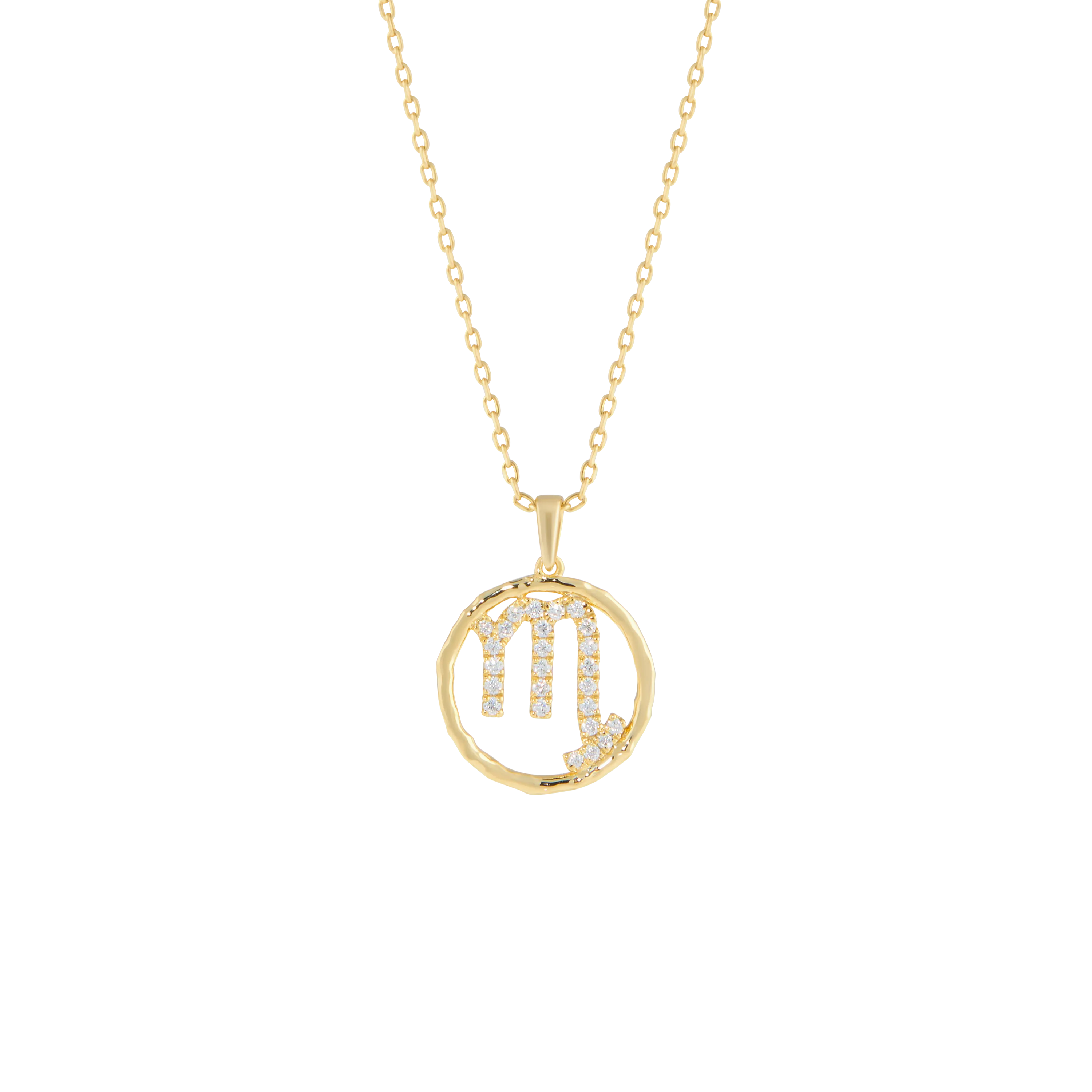 Scorpio medallion pendant necklace