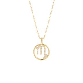 Scorpio medallion pendant necklace
