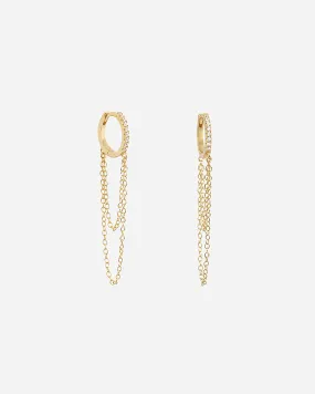 Shashi Pave Chain Earrings