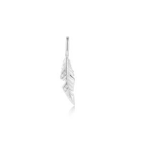 Silver Feather Charm