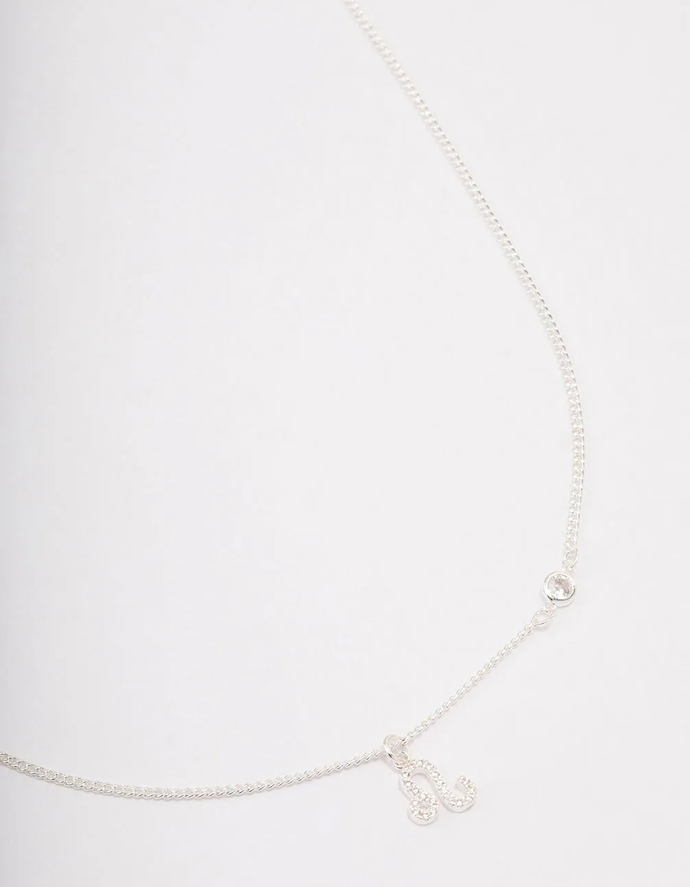 Silver Plated Leo Necklace With Cubic Zirconia Pendant