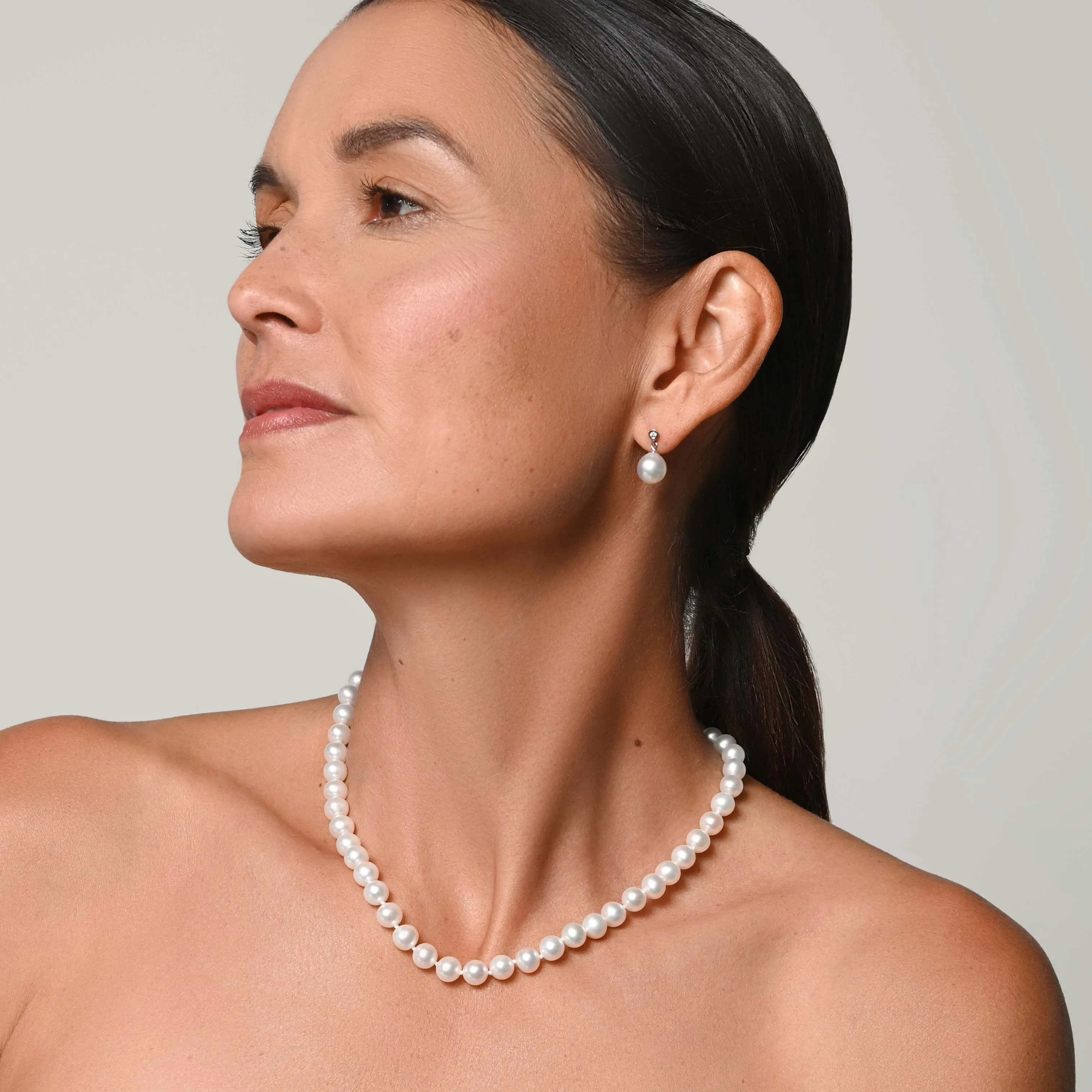 Single Strand Freshwater Pearl Large Necklace