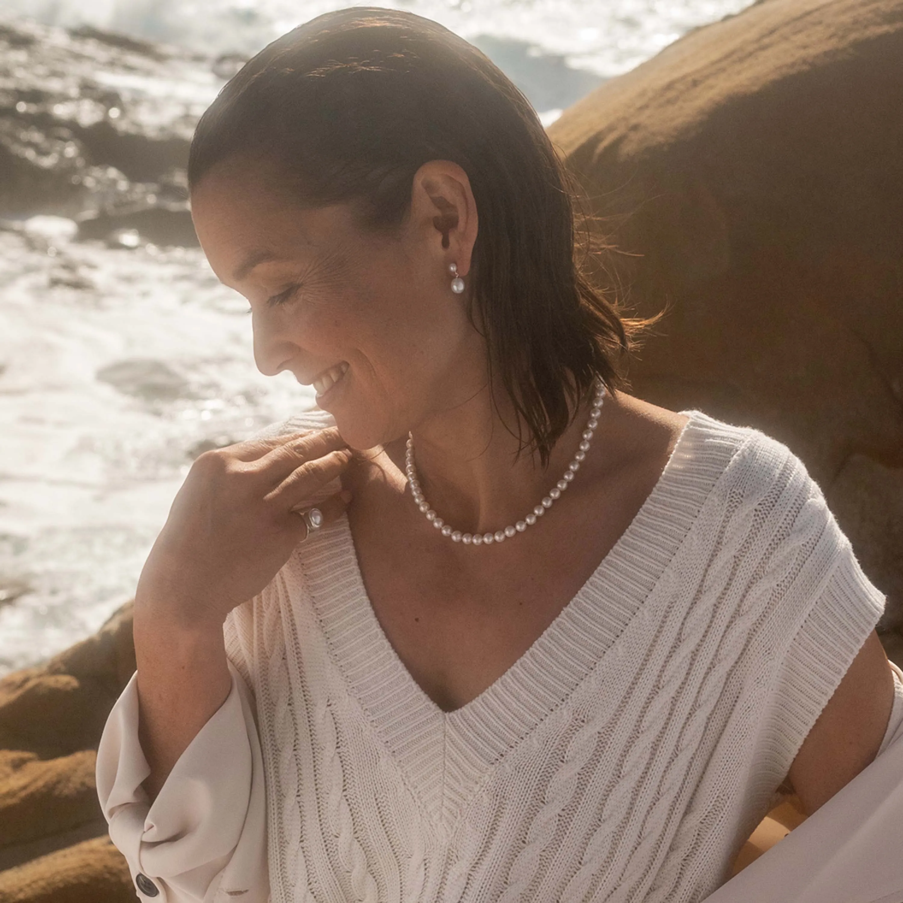 Single Strand Freshwater Pearl Large Necklace