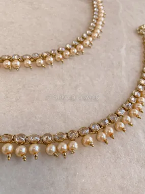 Slim Antique Gold Anklets - Golden