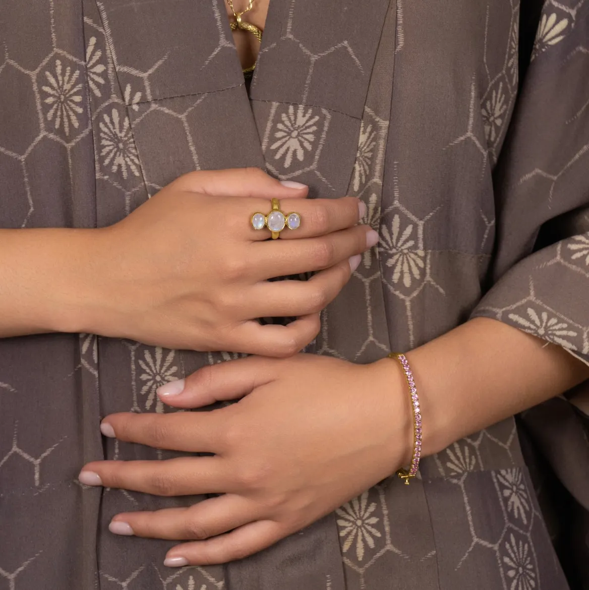 Sophie Theakston Moonstone Trio Ring