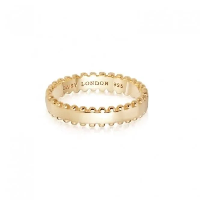 Stacked Beaded Band 18ct Gold Plated Ring SRB9006_GP