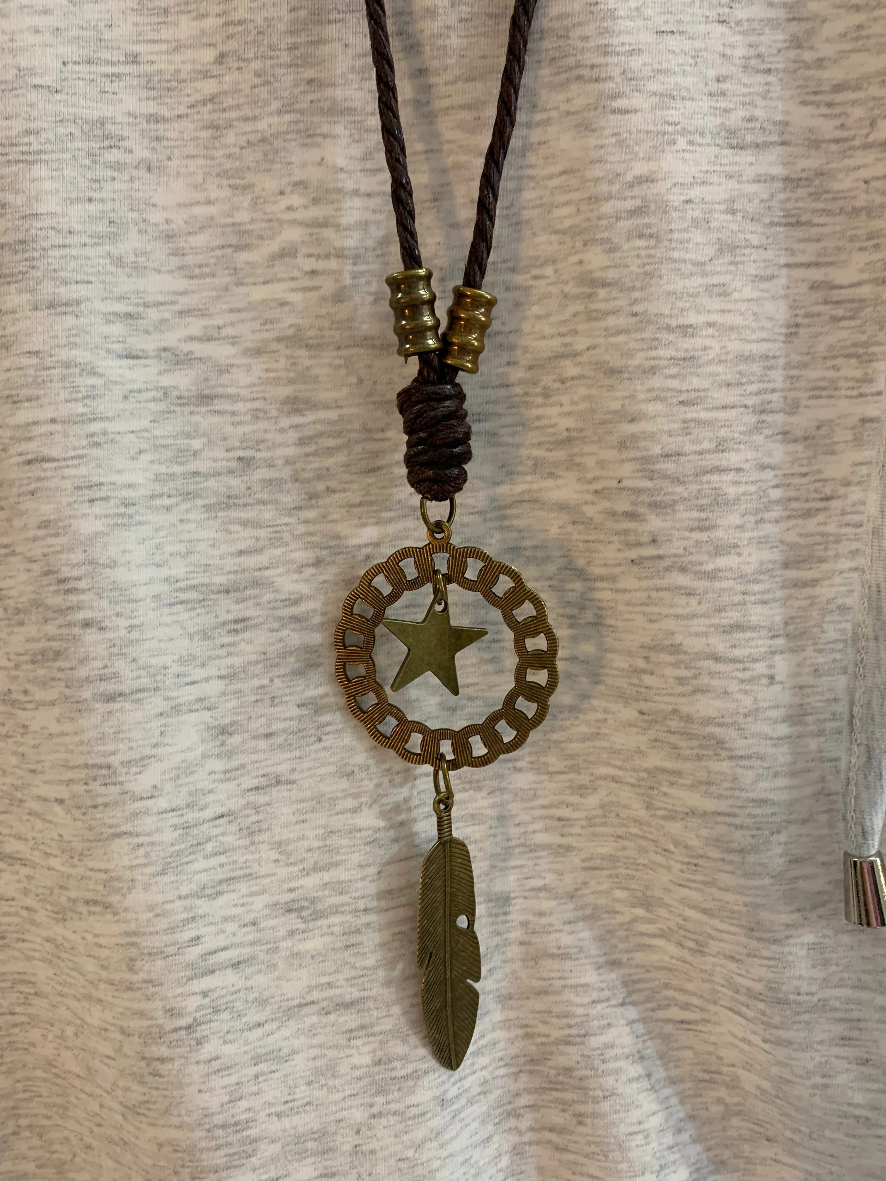 Star & Feather Long Necklace (Only 1 Left!)