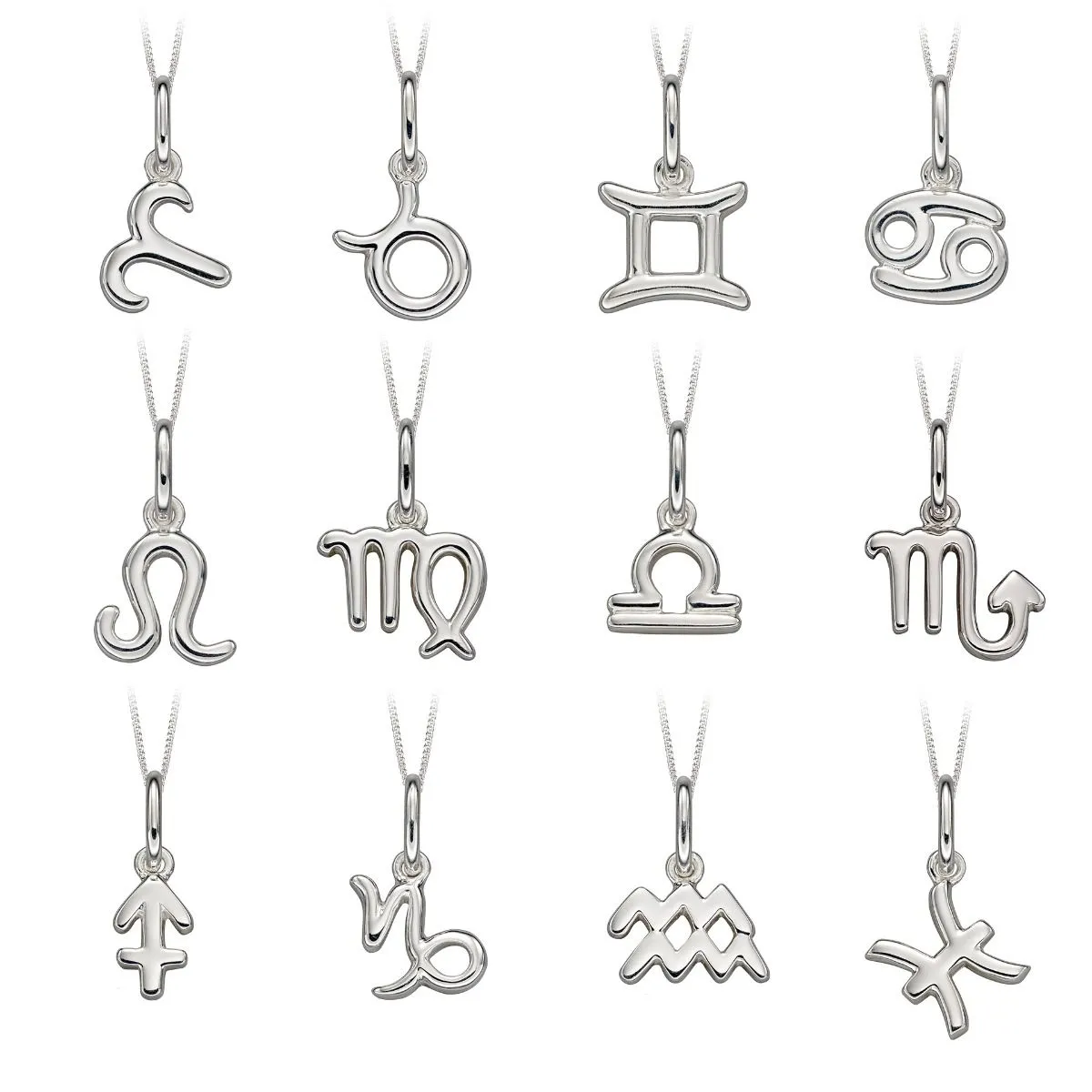 Sterling Silver Aries Zodiac Necklace