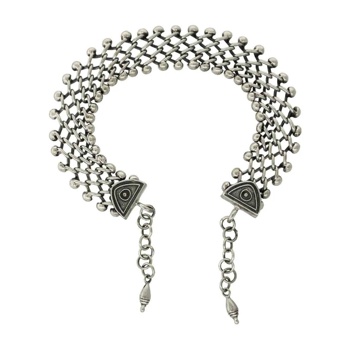 Tabra Jewelry 925 Sterling Silver Anklet Connector Chain Vault AK27 (Small)