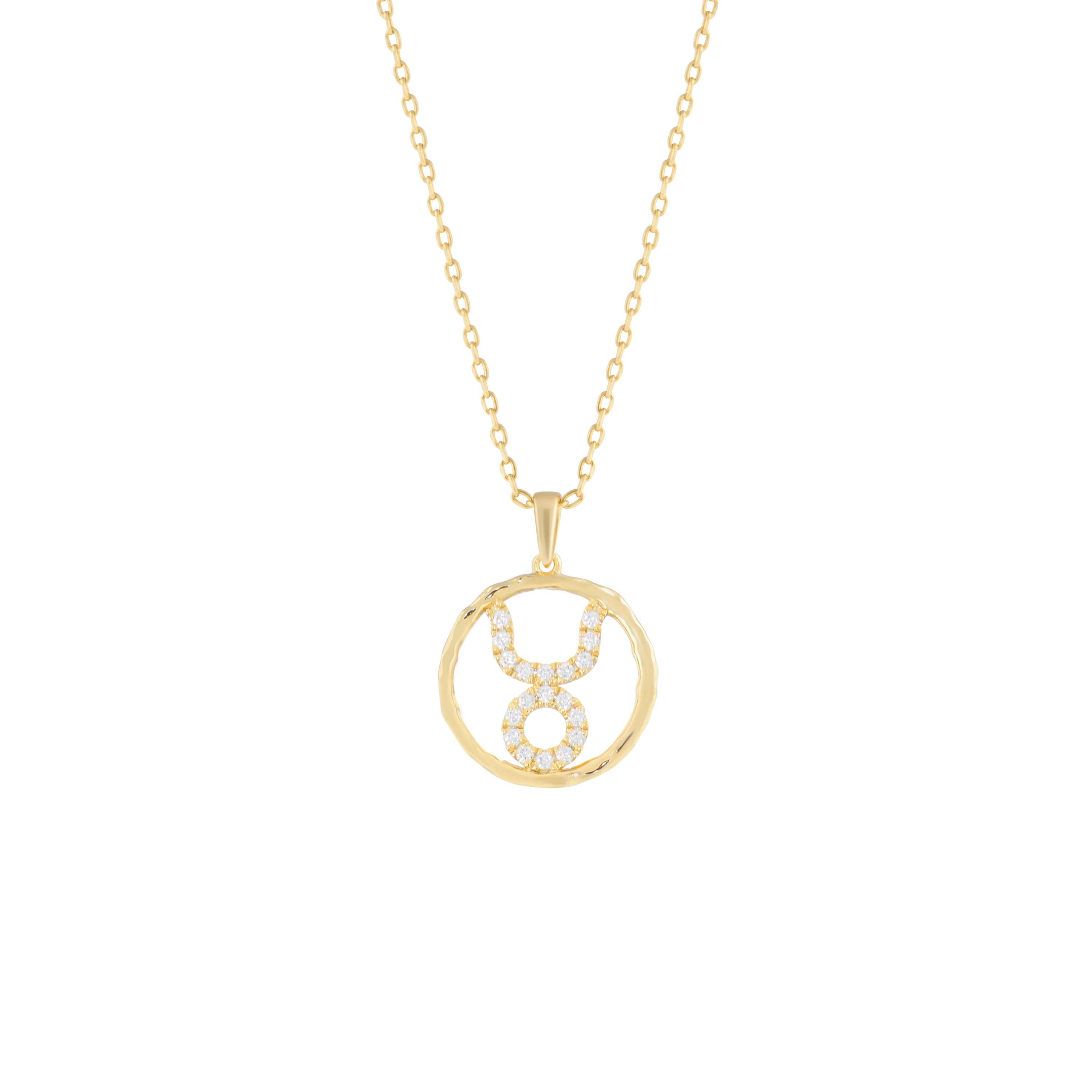 Taurus medallion pendant necklace