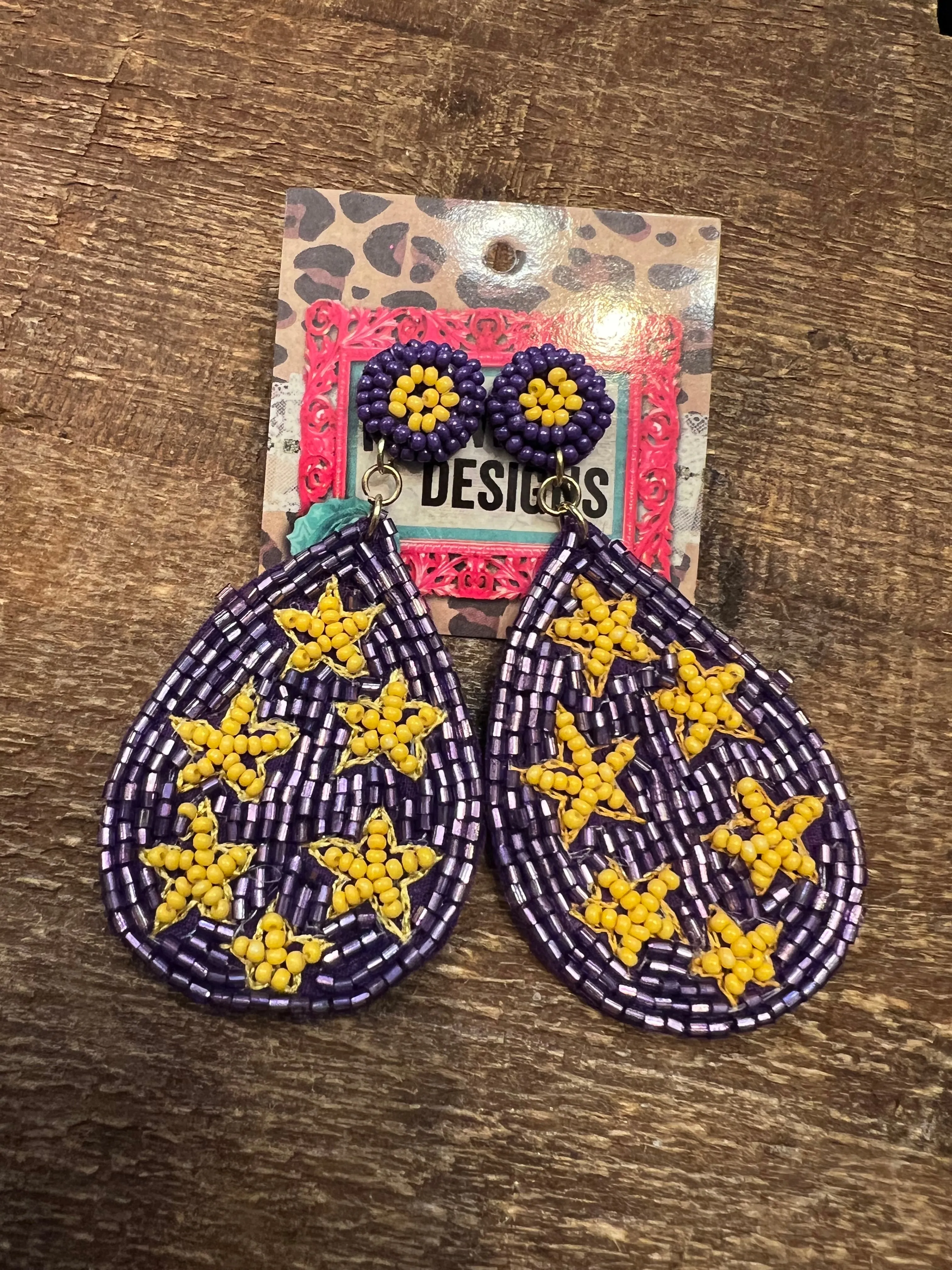 The TearDrop GameDay Beaded Earring
