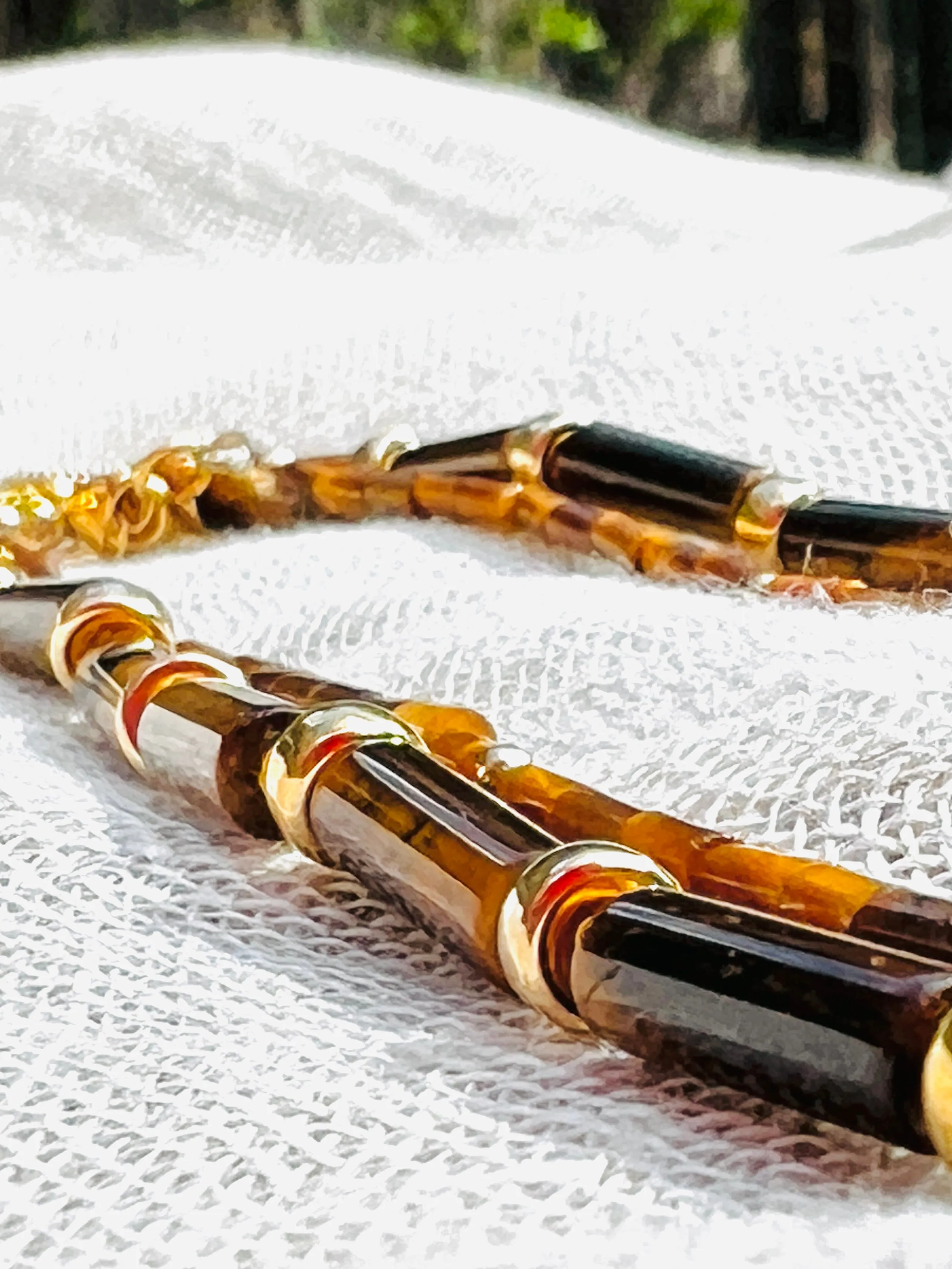 Tiger’s Eye & Gold Necklace