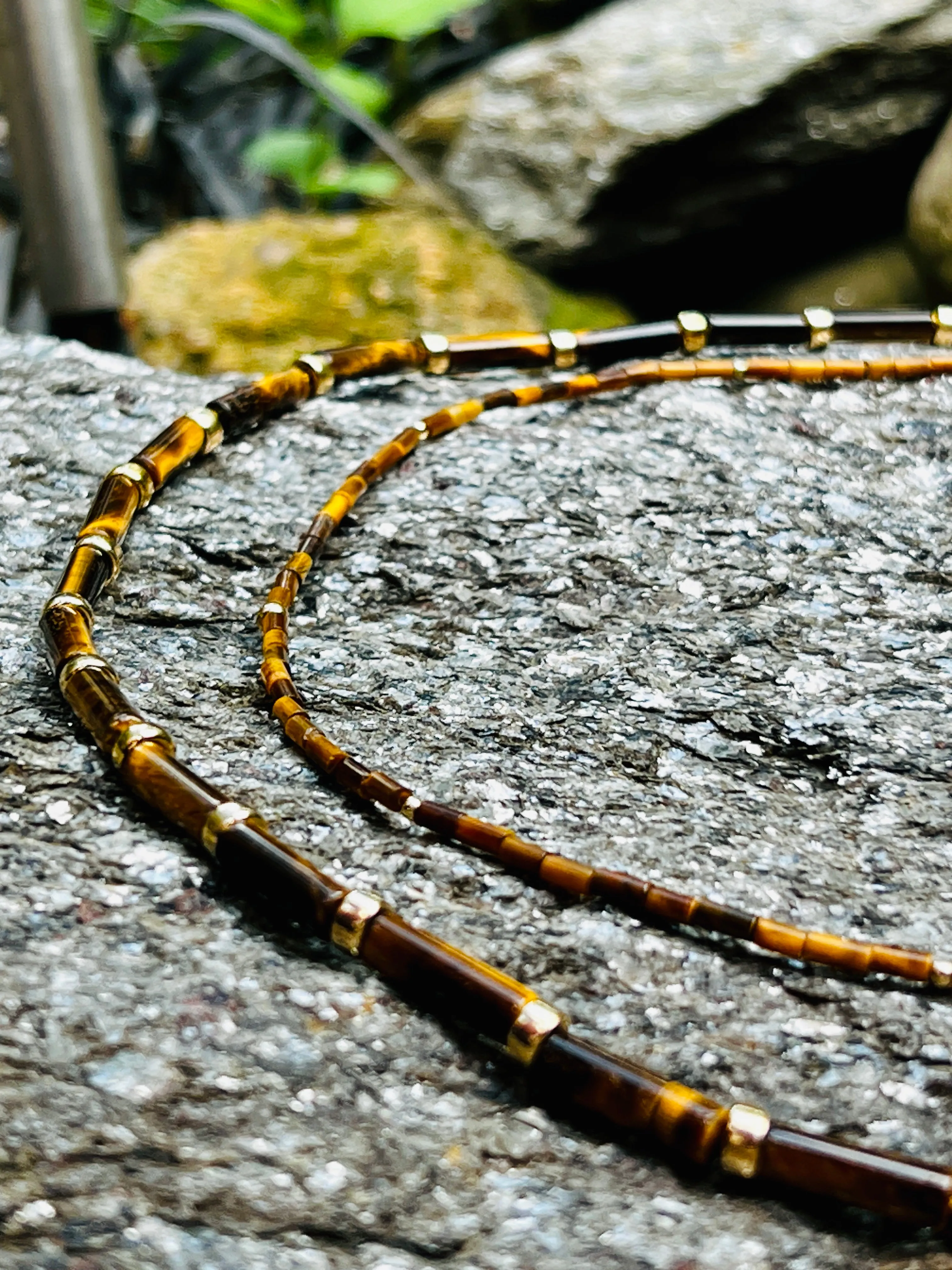 Tiger’s Eye & Gold Necklace