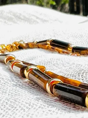 Tiger’s Eye & Gold Necklace