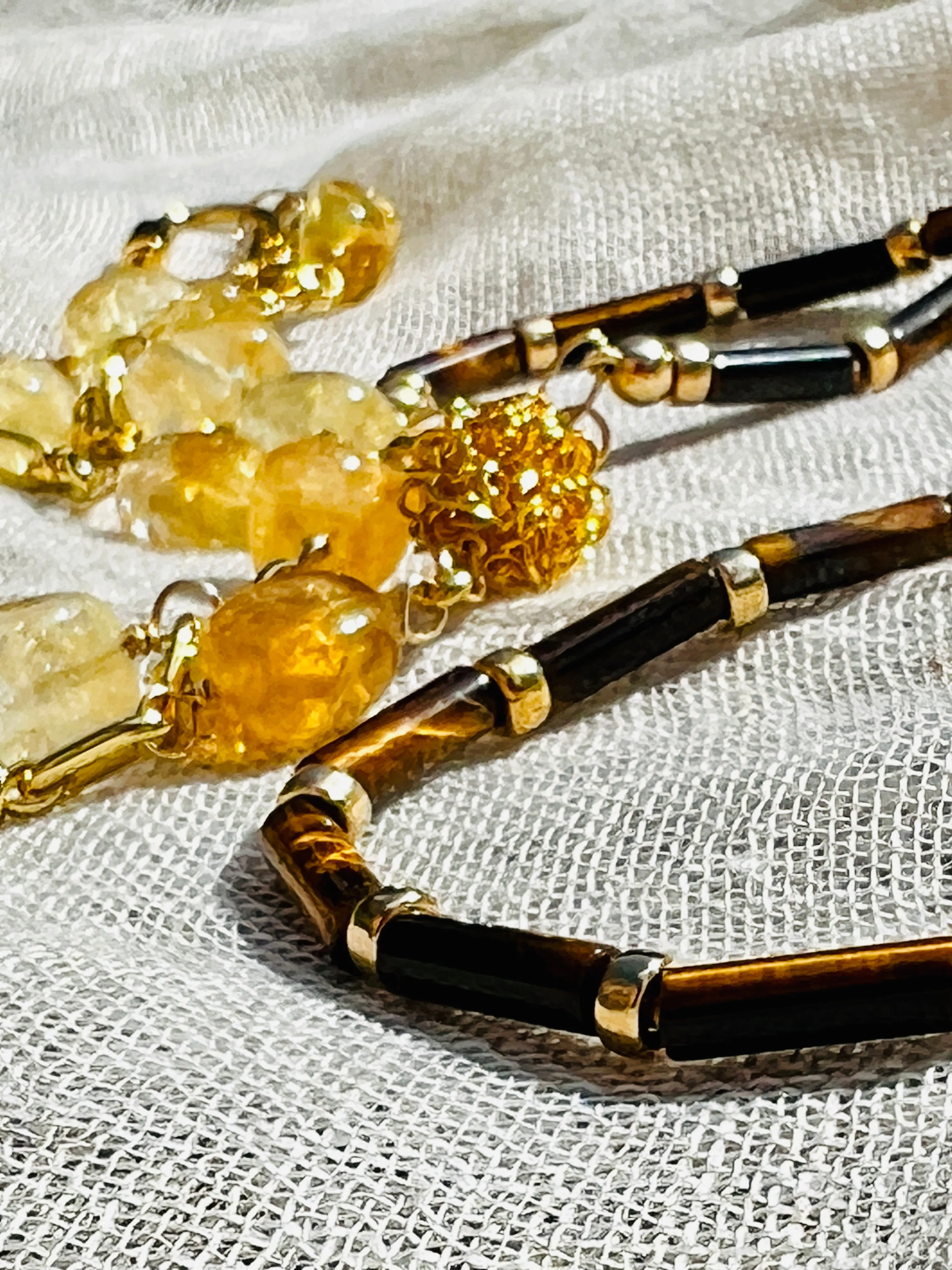 Tiger’s Eye & Gold Necklace