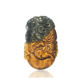 Tiger's Eye Chinese Zodiac Pendant, Dragon