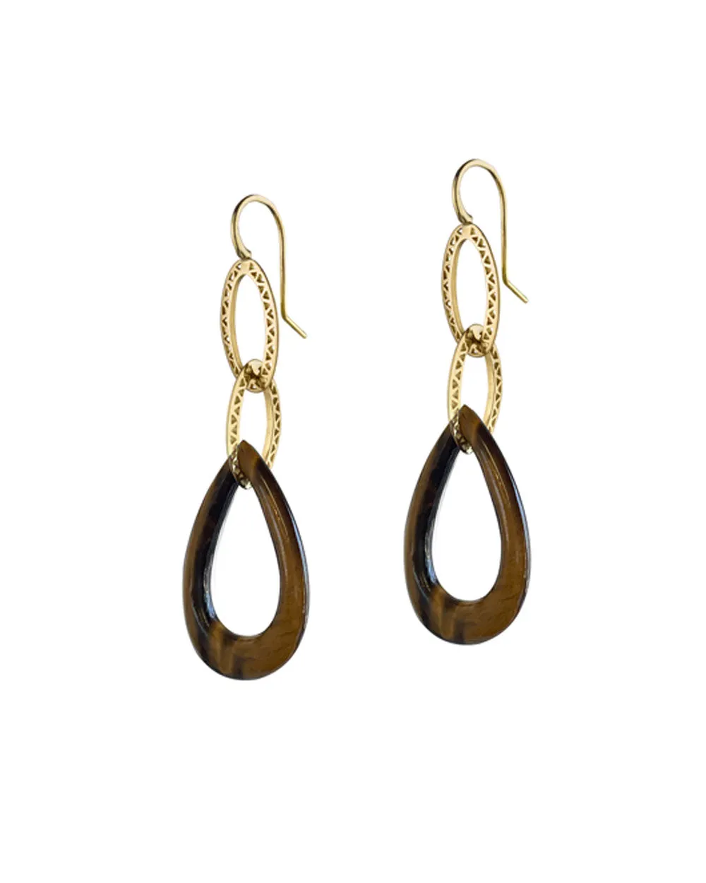 Tiger’s Eye Drop Earrings