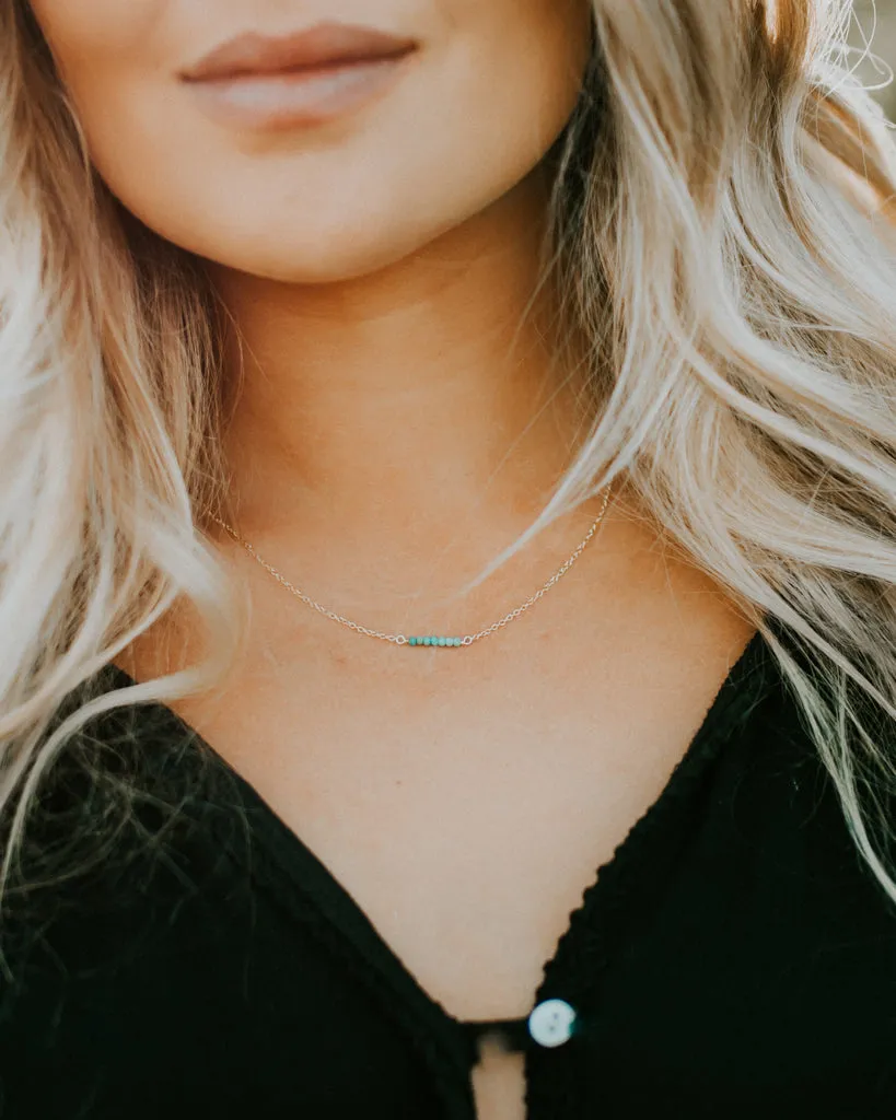Tourmaline Bar Necklace - October