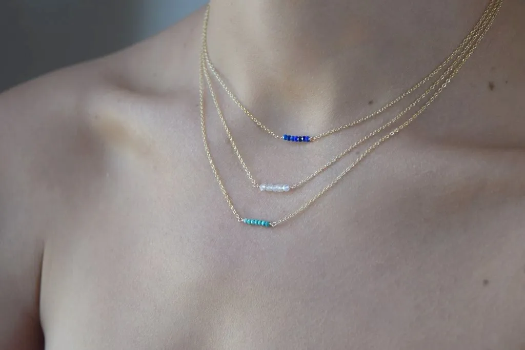 Tourmaline Bar Necklace - October