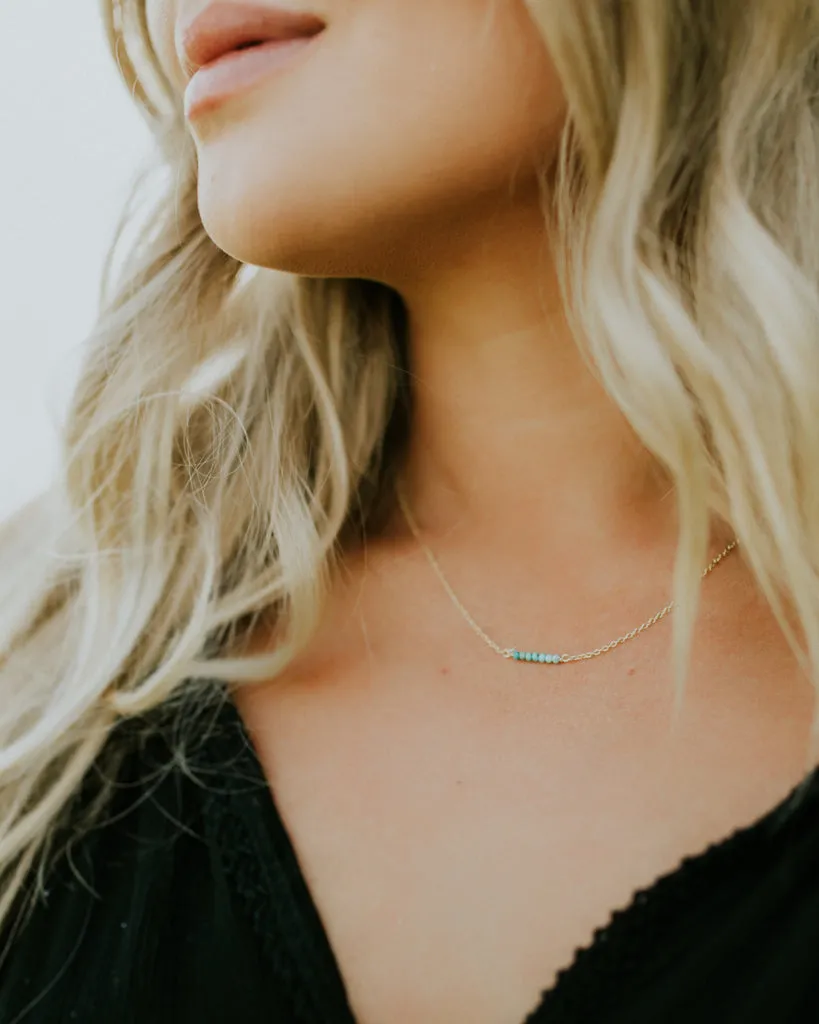 Tourmaline Bar Necklace - October