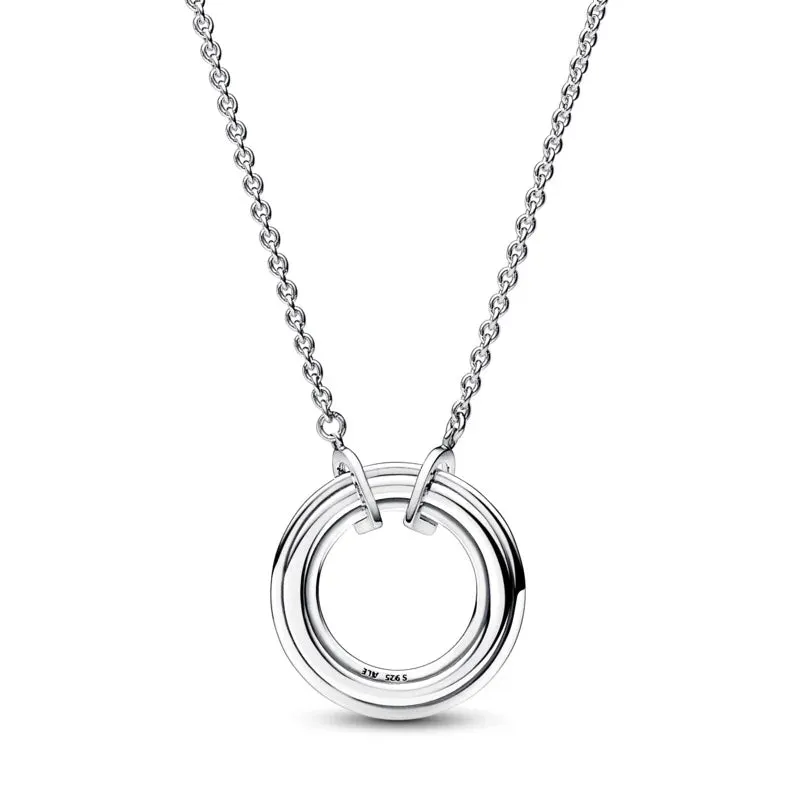 Two Tone Two tone Round & Pavé Necklace