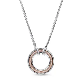 Two Tone Two tone Round & Pavé Necklace