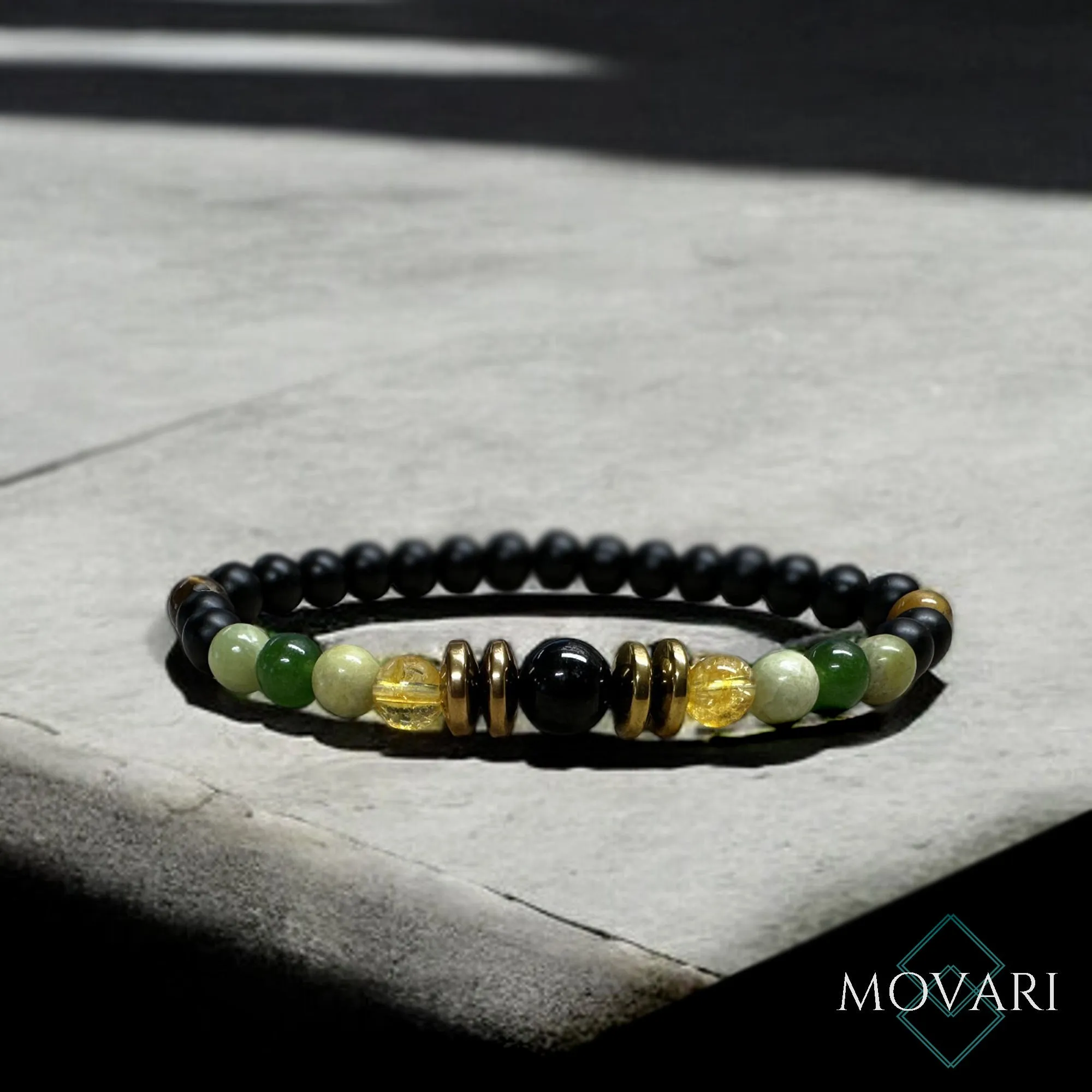 Ultimate Wealth Bracelet 6mm Bead Bracelet Peridot Jade Citrine