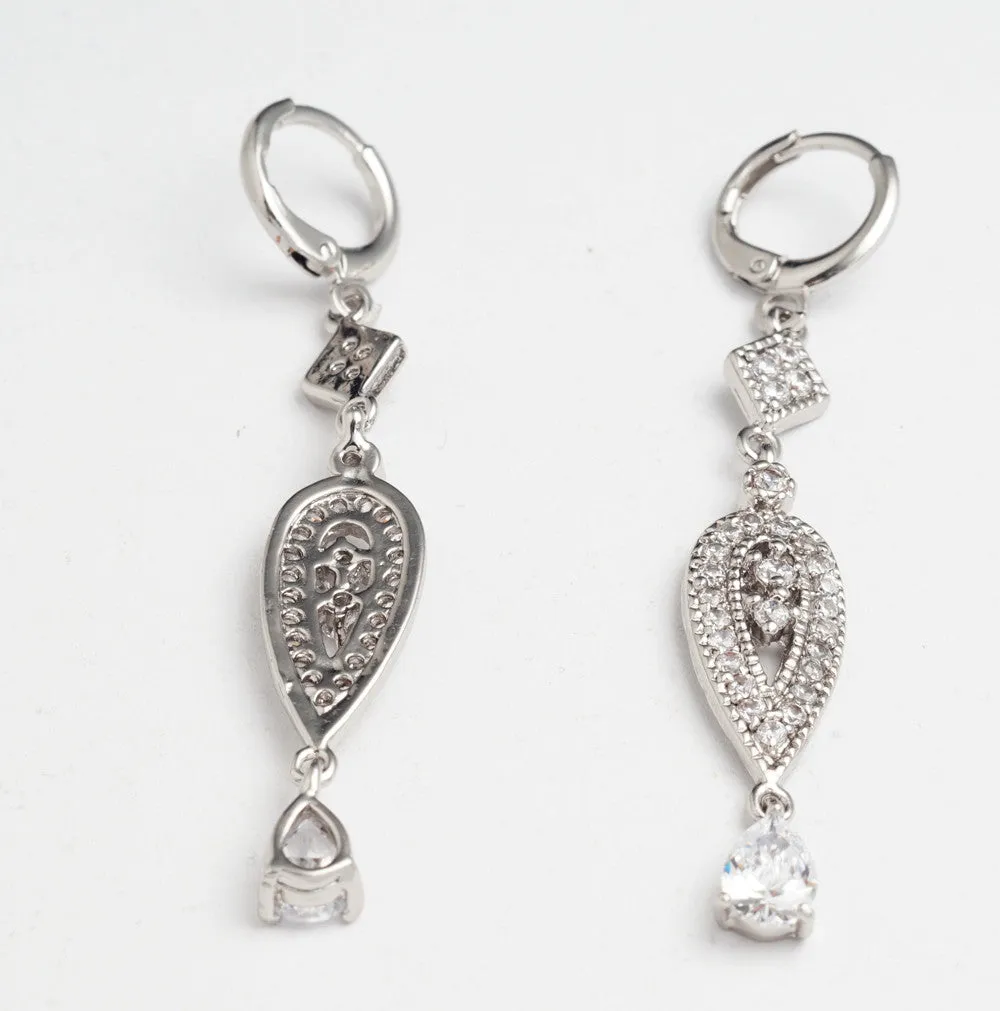 Vintage Eardrop Earrings for Women Zircons Crystal Long Earring Fashion jewelry Gifts