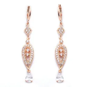 Vintage Eardrop Earrings for Women Zircons Crystal Long Earring Fashion jewelry Gifts