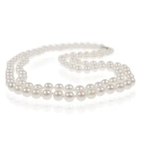 White Freshwater Pearl Double Strand 'Classic' Pearl Necklace
