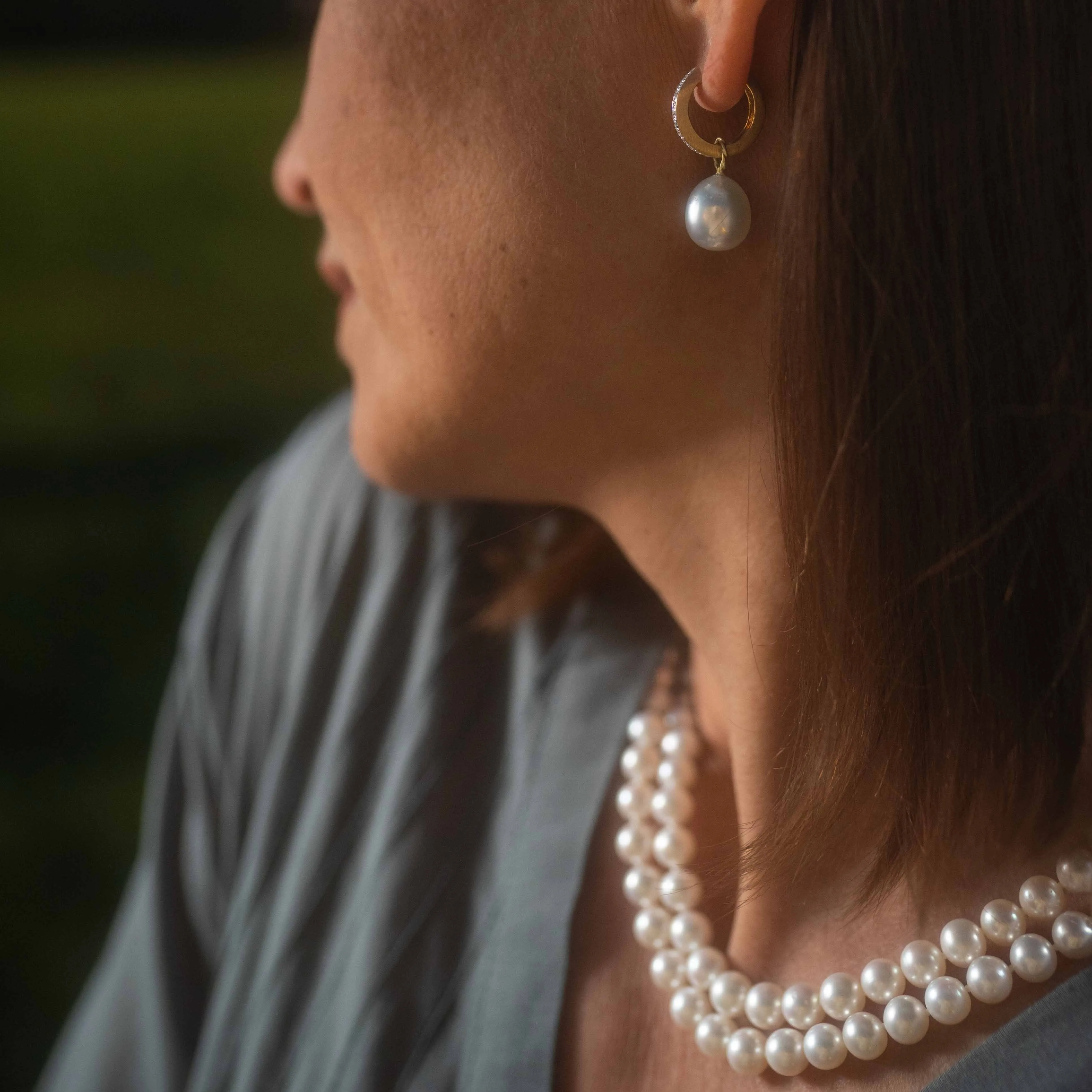White Freshwater Pearl Double Strand 'Classic' Pearl Necklace