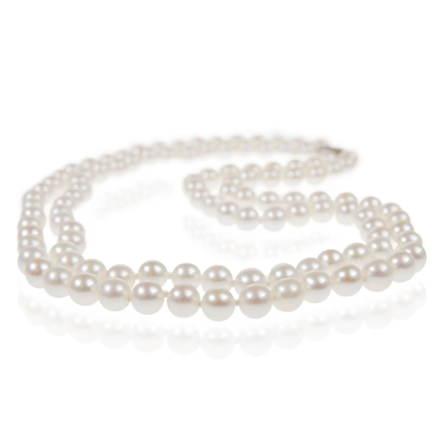 White Freshwater Pearl Double Strand 'Classic' Pearl Necklace