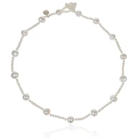 White Freshwater Pearl (Mixed-Size) Single Strand Necklace