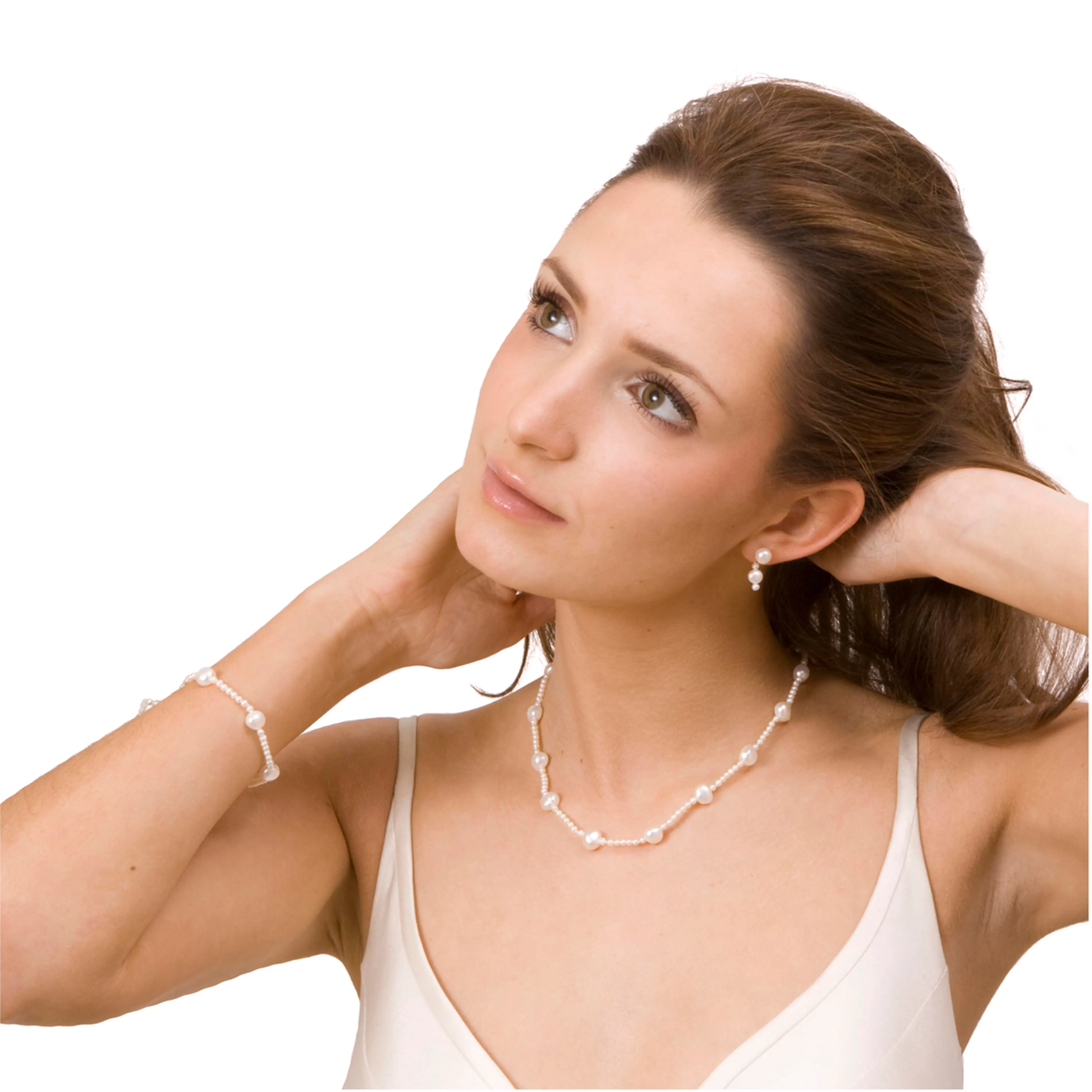 White Seed & Freshwater Pearl Bracelet