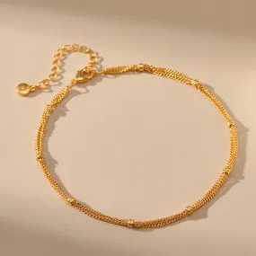 Wholesale Multi-layer Chain Design Vintage Gold Plated Anklet