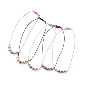 Woven Adjustable Bracelet, Babe