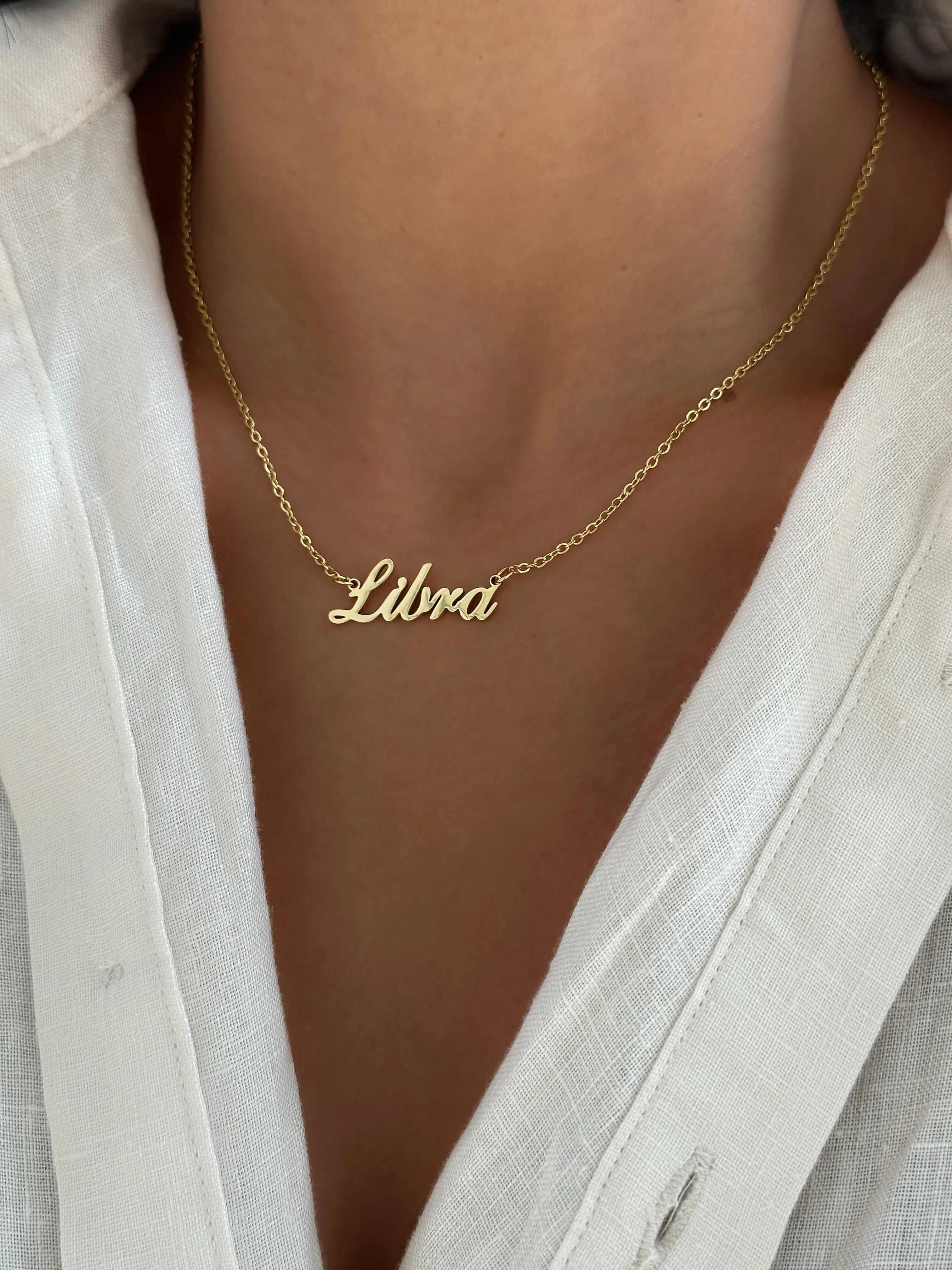 Zodiac Name Necklace
