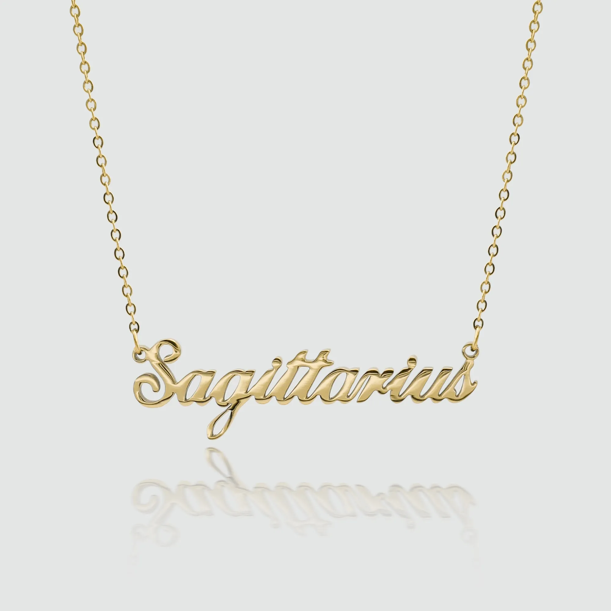 Zodiac Name Necklace