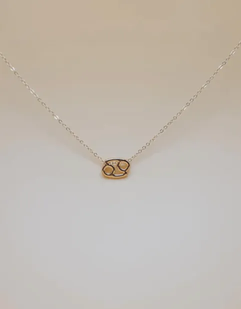 Zodiac Symbol Necklace | Cancer | Gold Plated